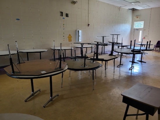 12 various size tables
