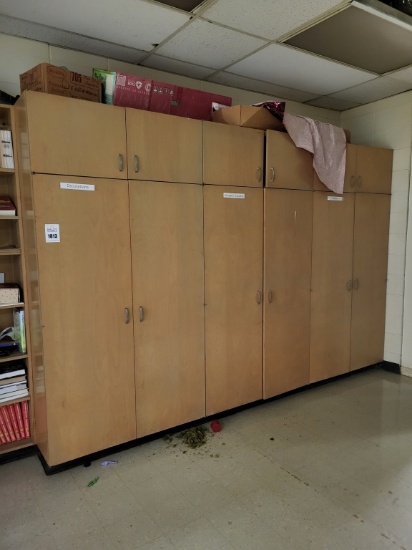 wooden cabinet 11ftLx88inH