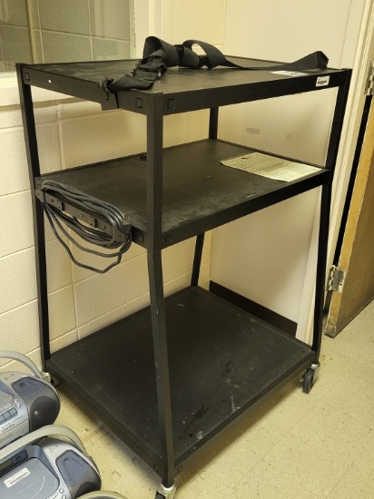 Metal Rolling Media Cart 32x48h
