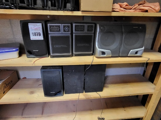 (8) various size speakers