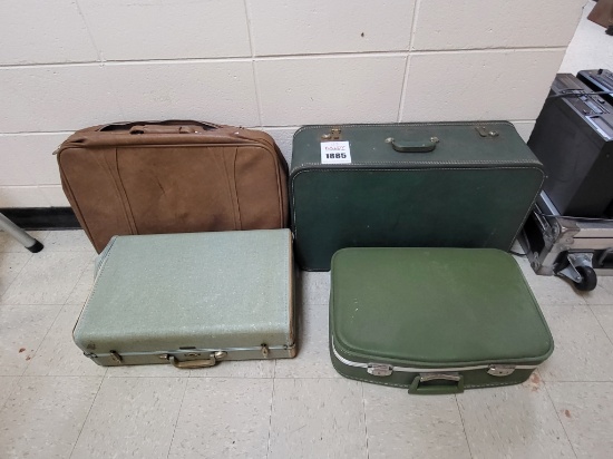 (4) vintage suitcases