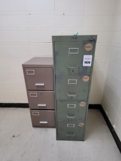 14-drawer filing cabinet & 13-drawer filing