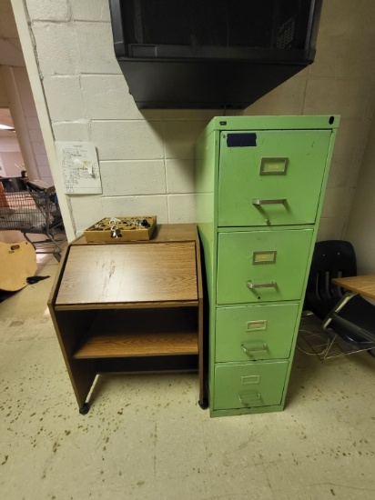 combination locks, rolling cart, 4-drawer filing