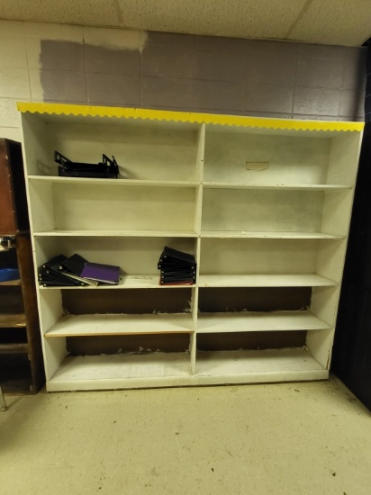 large white wooden bookcase 82x92