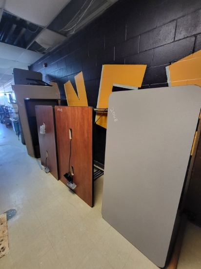 5 metal/wood tables