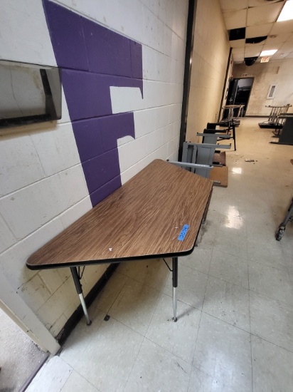 (6) metal/wood tables