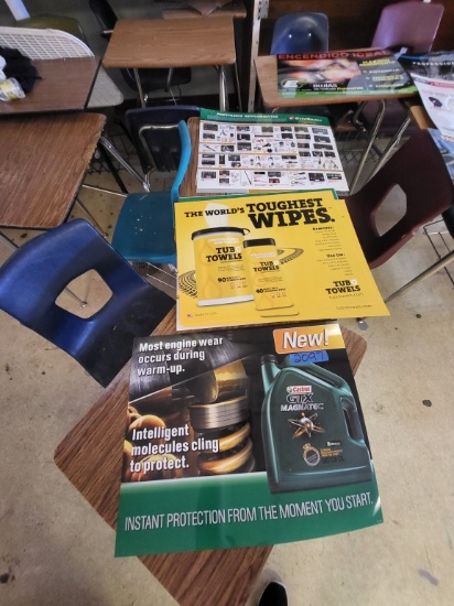 Car parts & tools advertisement posters