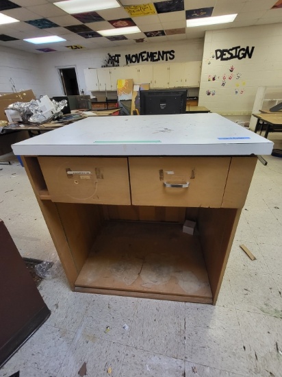 2-drawer wooden stand 37W x 41H