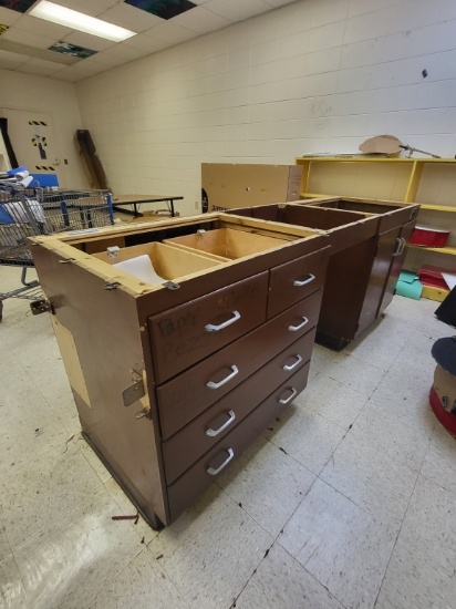 2 pc wooden cabinet