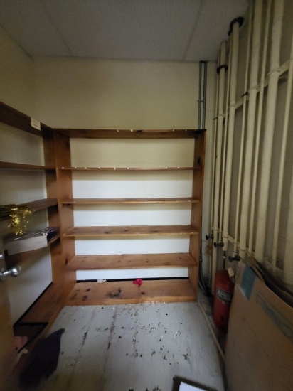 2 wooden bookshelves 5ftLx75inH