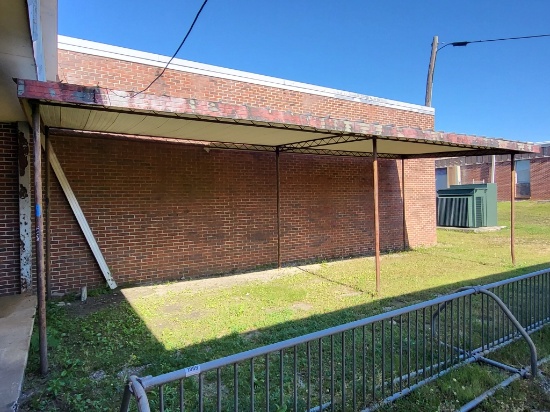 metal awning - 6-leg, 29ftL x 12ft w x 115in H