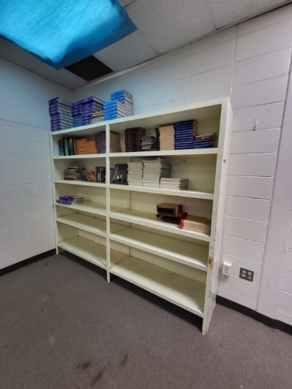 white wooden bookshelf 95Lx78H