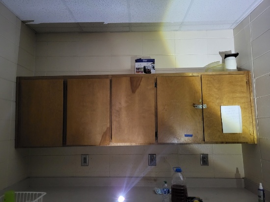 5-door Wooden Wall Cabinets, 8ft Lx29inh