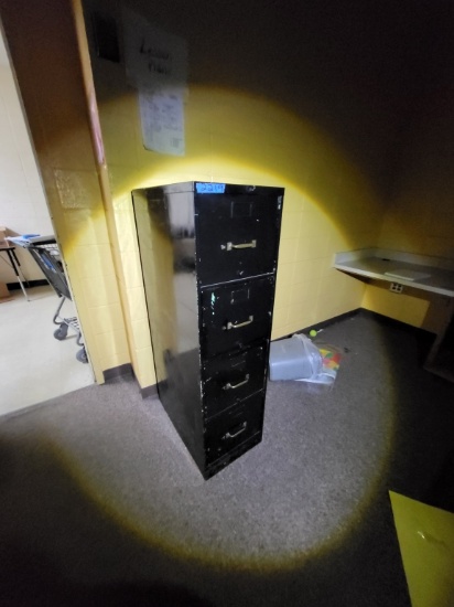 4-drawer filing cabinet, black