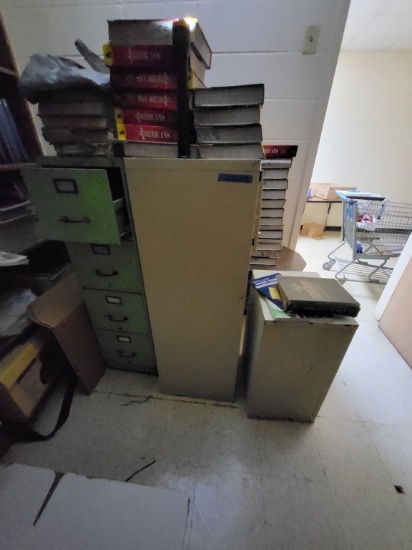 3 metal filing cabinets