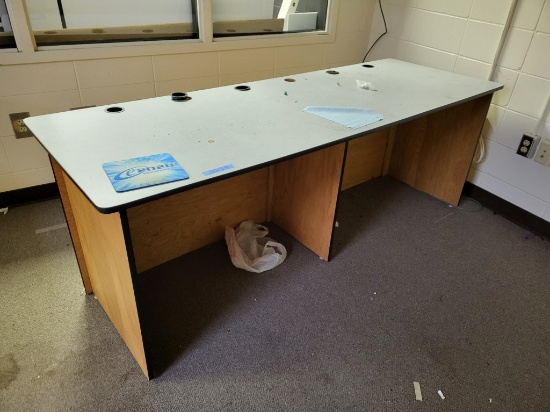 wooden table, 7ftx30