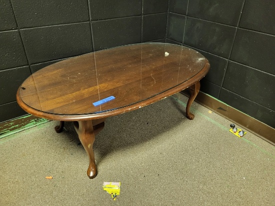 glass top coffee table