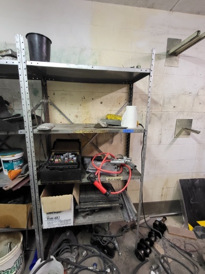 metal shelving w. car parts 3ftLx6ftH