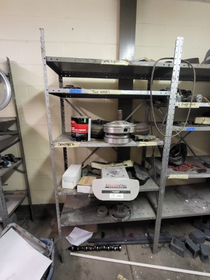 metal shelving w. car parts 3ftLx6ftH