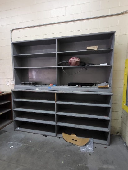 2 pc wooden bookshelf, 8x8