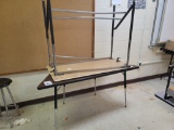 (2)metal / wood tables 5ftLx28inH