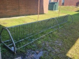 metal bicycle rack 19ftLx40 inW , holds 56 bikes