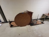 (3) tables & wood podium