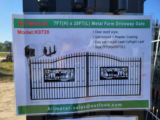 Metal Farm Driveway Gate , Allmetal, Unused