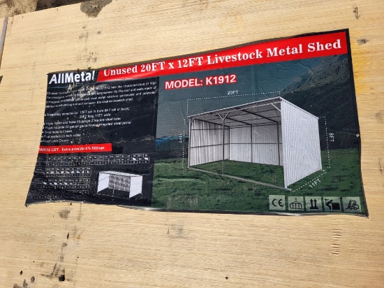 Unused Livestock Metal Shed