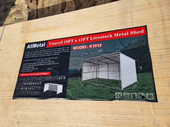 Unused Livestock Metal Shed