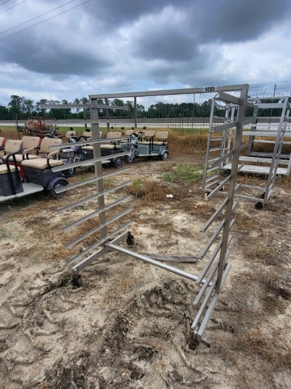 Stainless Steel Tray Rolling Cart