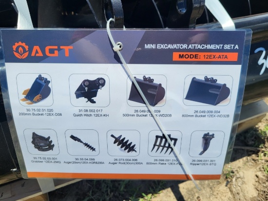 Mini Excavator Attachment, Agt, Unused