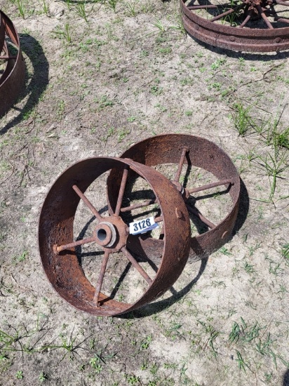 (2) Wagon Wheels