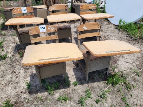 (2) Vintage School Desks