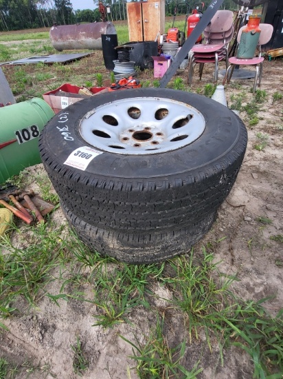 (2) 6 Lug Rums W/ 245/70r17 Tires