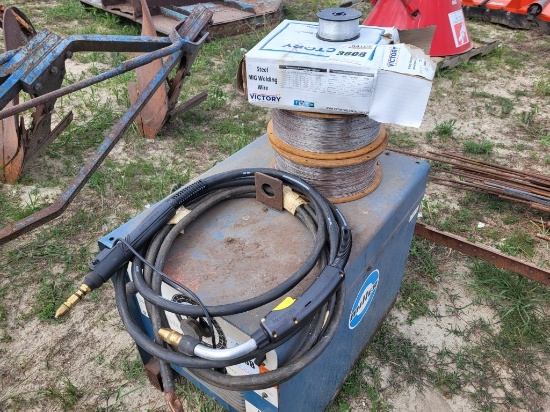 (2) Welding Leads (4) Rolls Of Welding Wire