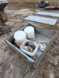 Stainless Steel Box W/ Bucket Of Electric Parts