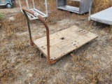 Industrial Metal/wood 3 Wheel Cart