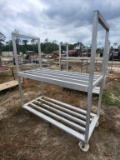 2 Tier Metal Rolling Cart