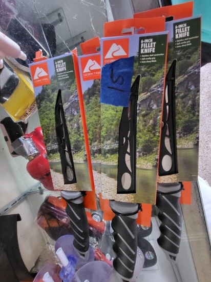 (4) New 6in Ozark Trail Filet Knives