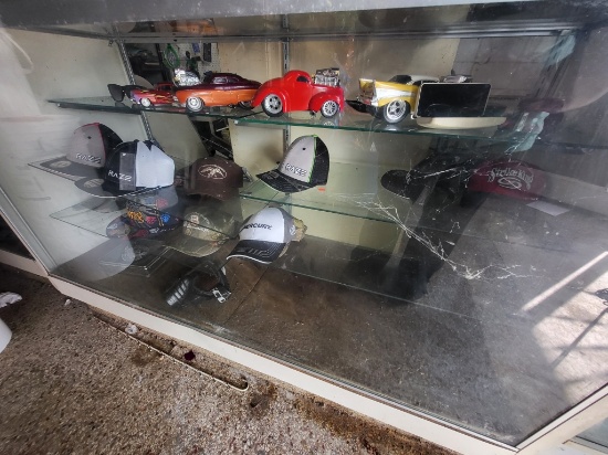 Contents Of Display Case-vtg Cars, Hats