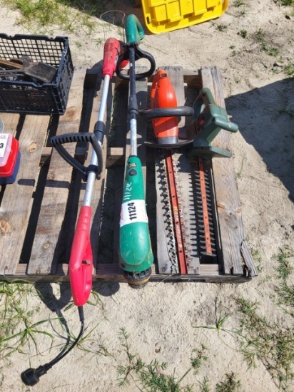 (2) Electric Weedeaters, (2) Electric Trimmers