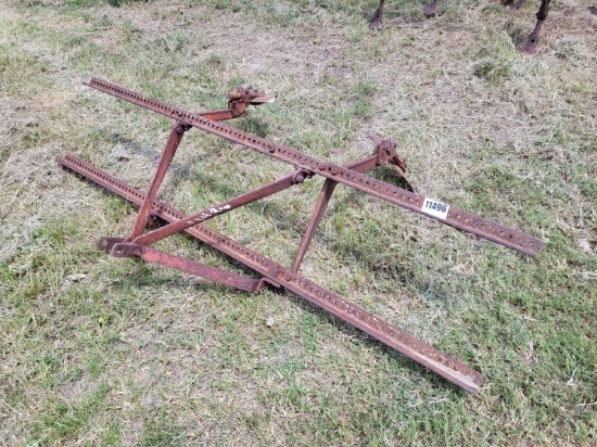 Pittsburgh 3pt 2 Row Cultivator Frame W/ Plow Feet