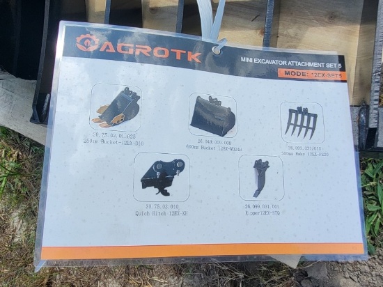 Misc. Excavator Attachment, AGT, Unused Set of 5
