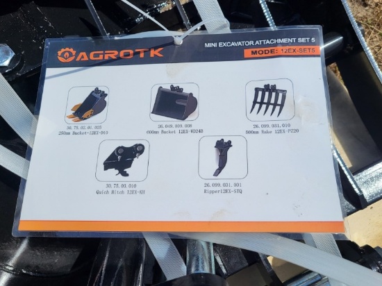 Misc. Excavator Attachment, AGT, Unused Set of 5