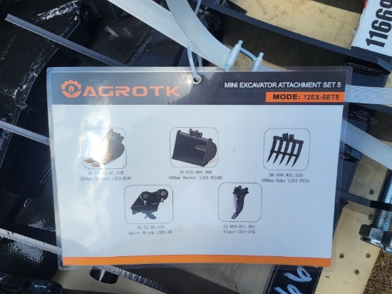 Misc. Excavator Attachment, AGT, Unused Set of 5