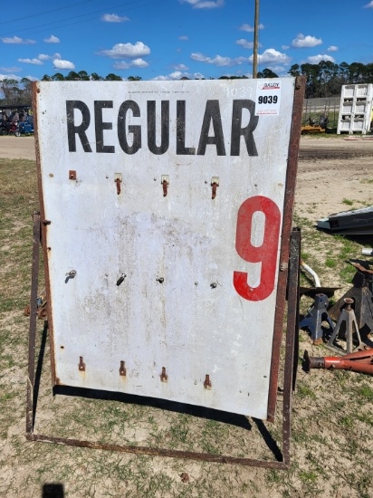 Regular Gas Station Sign
