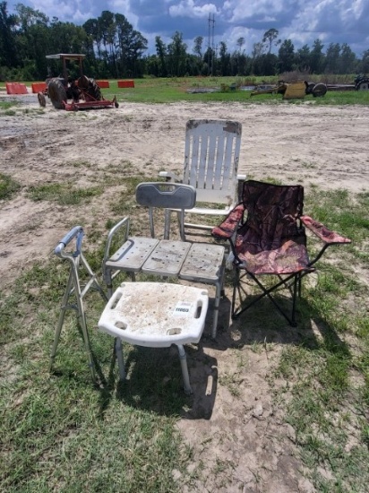 2 Folding Chairs, 2 Shower Chairs, Folding