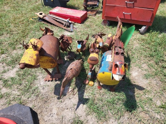 (10) Animal Metal Yard Art