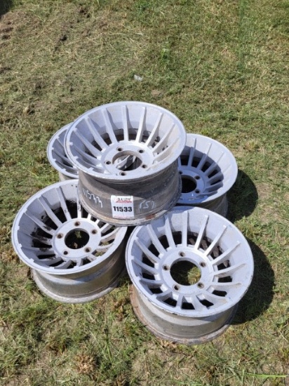 (5) Western Wheel 15x8.5 Turbine W/ 5 X 5 1/2 Lug